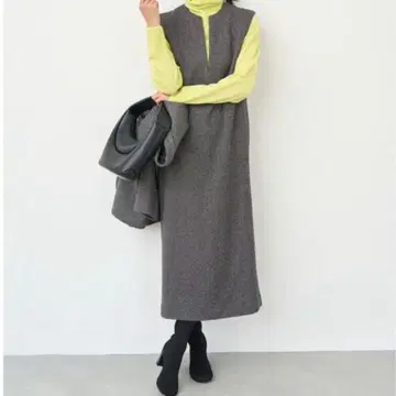 미사용 새상품 앙피로 링 트위드 점프스커트 블랙 M UNFILO