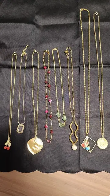 목걸이 묶음 판매 8세트 골드 체인