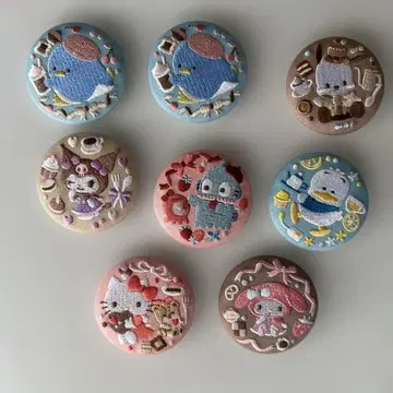 산리오 자수 캔뱃지 모음 헬로키티 한교동 페클 마이멜로디