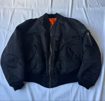 80s 90s USA ALPHA MA-1 XL black anytee