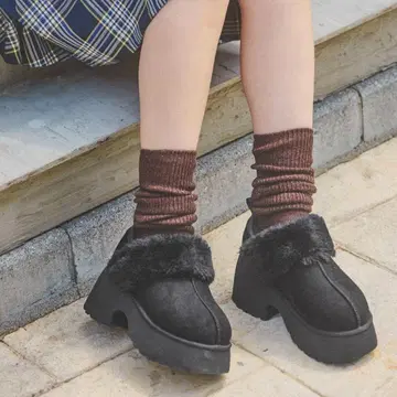 niko and - 오리지널 페이크 무스탕 힐 신발