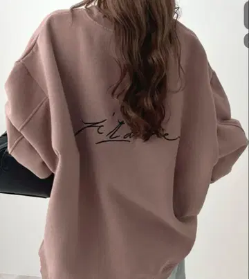 백 프린트 맨투맨 모카