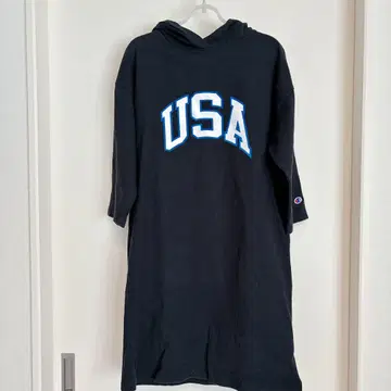 Champion USA 프린트 후드티 Women's [ L ] 블랙