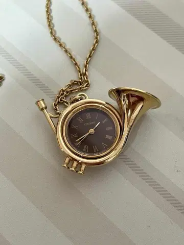 진품 ORIENT 펜던트 워치 여성용 작동품