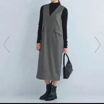 greenlabelrelaxing 홈스펀 오버롤 스커트 다크 그레이