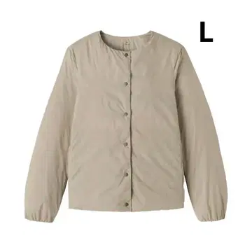 무인양품 경량 다운 포켓터블 노카라 자켓