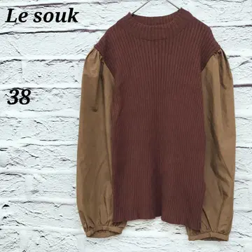 R3460/루수크 [ 38 ] 긴팔 니트 이소재 도킹 볼륨 슬리브