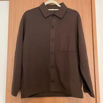 새상품급 유니클로 UNIQLO 밀라노 리브 셔츠 가디건 [ M ] 브라운