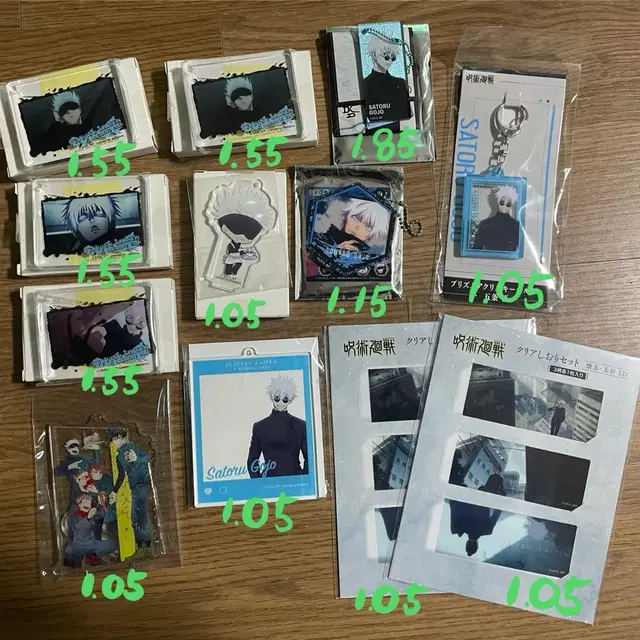 주술회전 애니메이트 콜라보카페 아크릴블럭 아크릴키링 아크릴스탠드 고죠