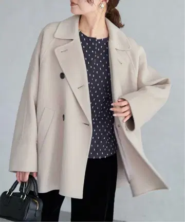 새상품급 이에나 슈퍼160 더블 페이스 숏코트 2024 사이즈 36