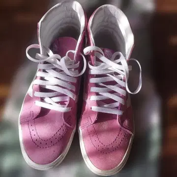 Vans 핑크 하이컷 스니커즈
