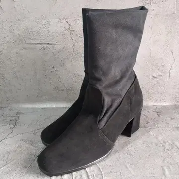 [ 숏부츠 ] ( 23.0 ) 블랙 일본제 여성용 스웨이드