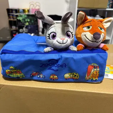 주토피아2 디오라마 티슈 케이스 주디와 닉 2