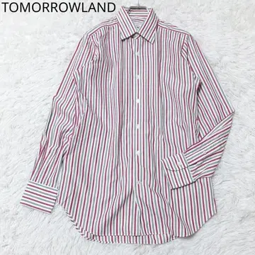 투모로우랜드 와이셔츠 스트라이프 패턴 면100% 일본제 사이즈 39