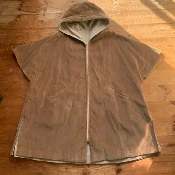 구제 의류 리메이크 리버서블 판초 코트