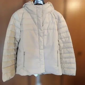 EVEX by KINZA 후드 부착 다운 자켓 42 미사용 베이지