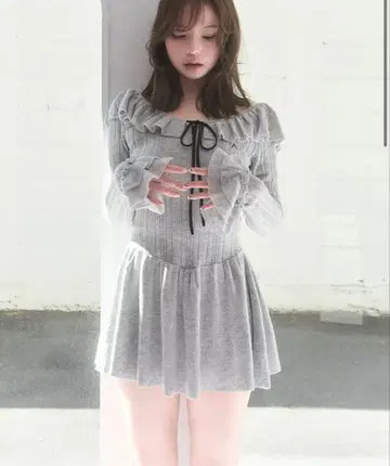 Hana knit mini dress Gray