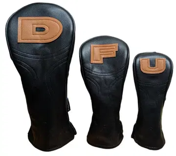 골프 헤드커버 BK/BR 캣 타입 3개 세트 DR, FW, UT