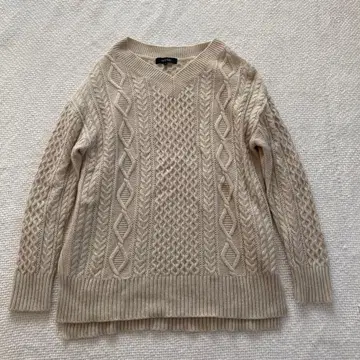 UNTITLED 언타이틀 캐시미어 혼방 케이블 니트 스웨터