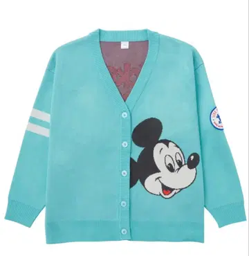미키마우스 가디건 스카이블루