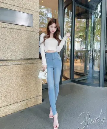 Rady 허리 코르셋 데님 아이스 블루 M