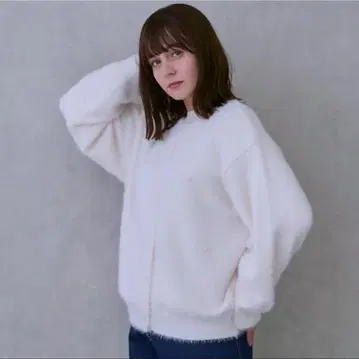 petitmainlien 펄 장식 샤기 가디건! 핑크!!