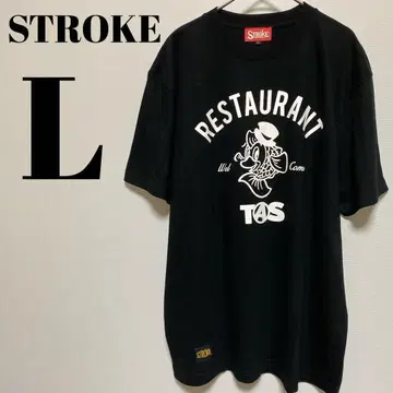 STROKE 스트로우 남성용 반팔 T셔츠 블랙 L