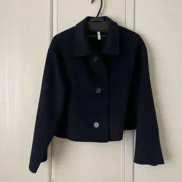 베이스먼트 온라인 숏 기장 코트 자켓 네이비