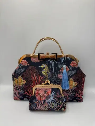 [ 핸드메이드 ] 가마구치 백 해저 세계 2세트 #506