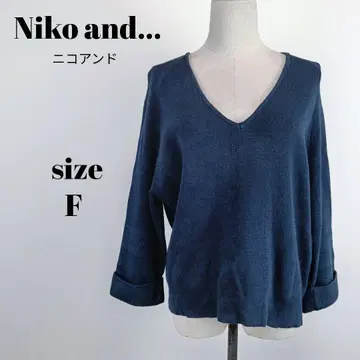[ a2149 ] Niko and - 코튼 V넥 니트 F 네이비