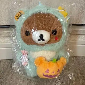 갈색 곰 봉제 인형 몬스터 할로윈 리락쿠마 택 포함