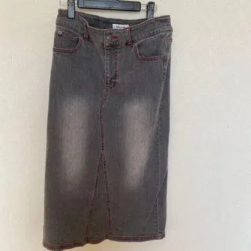 TINA: JOJUN 미디 기장 데님 스커트 그레이 M