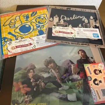 Mrs. Green Apple 제일복권 타월 2개 클리어 파일 1개