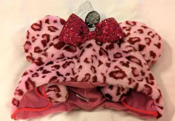 디즈니 레오파드 무늬 팬캡 핑크 레오파드