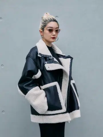 THINGS THAT MATTER 에코 무스탕 빅 라이더 자켓