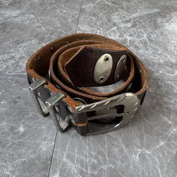 빈티지 가죽 벨트 스터드 벨트 실버