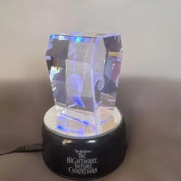 나이트메어 비포 크리스마스 LED 받침대 포함 크리스탈