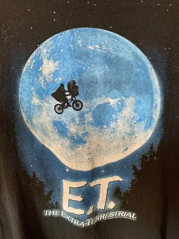 E.T. 티셔츠 XL 영화 무비 빅 로고 빅 사이즈 BLK