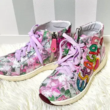 미사용급 에스타시온 에어 사이클 하이컷 스니커즈 SS 꽃무늬 스타