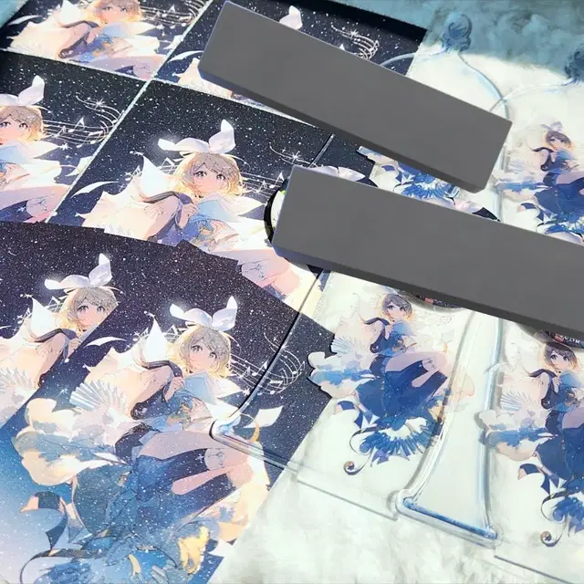 보컬로이드 보카로 카가미네 린 아크릴스탠드 색지 엽서 rella 렐라님