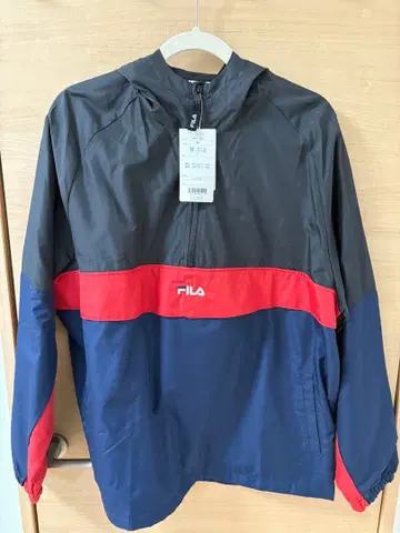 [ 미사용 새상품 ] FILA 나일론 자켓 블랙/네이비/레드 L