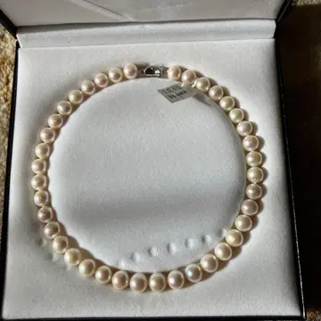 진주 목걸이 실버 클로징 약 42cm (11mm 구슬)