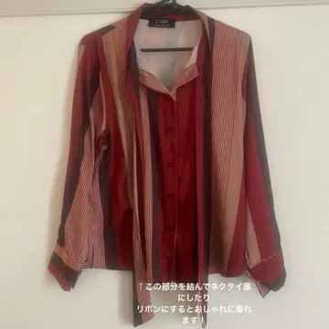 빨간색 스트라이프 긴팔 비즈니스 셔츠