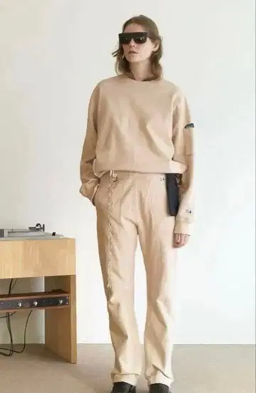 SUNSEA 선시 맨투맨 셋업 3 베이지