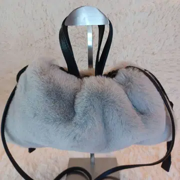 [아틀리에 블루주] 퍼 복조리 핸드백 숄더백