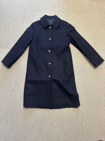 새상품급 A.P.C. 네이비 울 스텐카라 코트 36 여성용