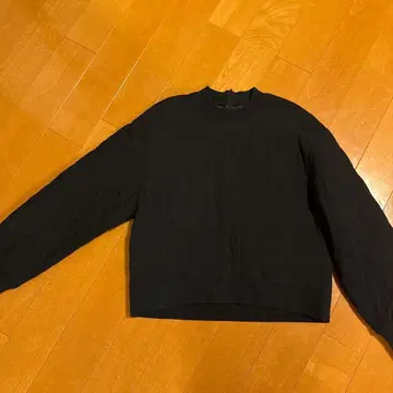 르 시엘 블루 블랙 퀼팅 긴팔 트레이닝복