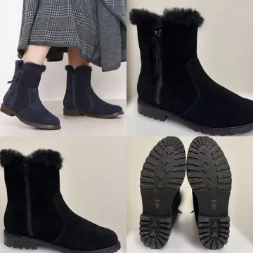 DIANA 스웨이드 부츠 22.5cm 블랙