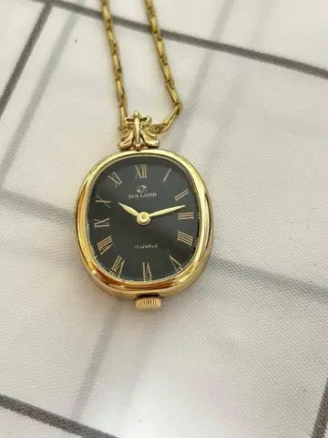 새상품급 SUNLORD 17jewels 펜던트 워치 여성용 작동품