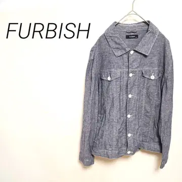 FURBISH 다크 그레이 데님 셔츠 LL 프론트 포켓 캐주얼